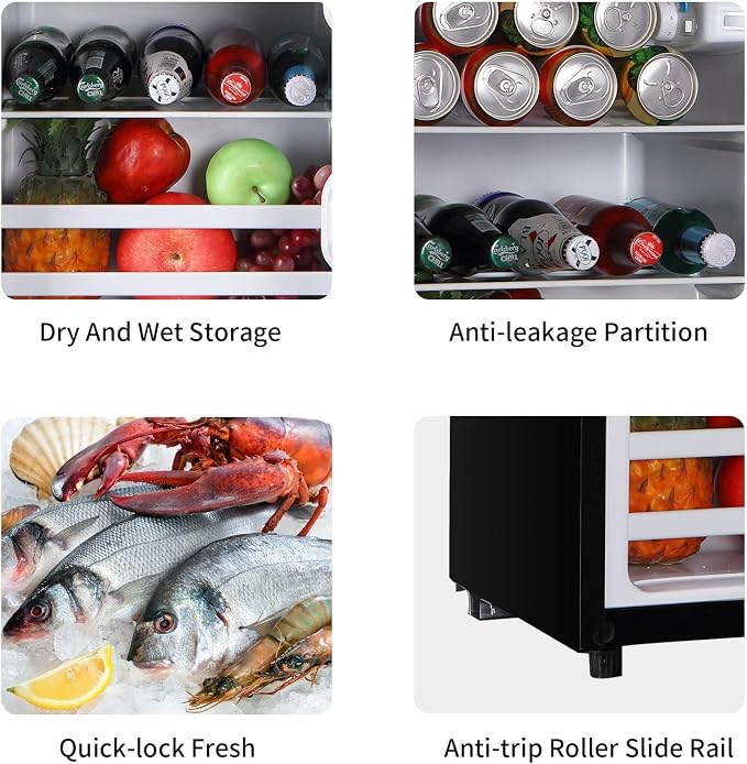 Refrigerator 3.5 Cu.Ft with Freezer, Vintage Double Door, Lock Fresh, 7 Level - Image 5