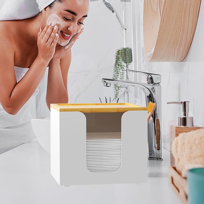 VITVITI Disposable Face Towel Holder Box, Acrylic Facial Towel Container - Image 5