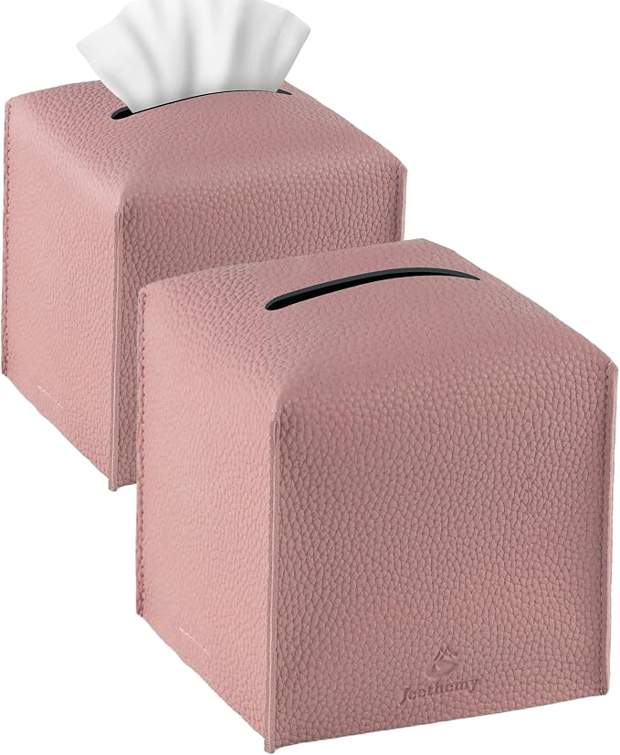 Tissue Box Cover, Jeethemy Square PU Leather Tissue Box Holder, Modern Tissue by Jeethemy