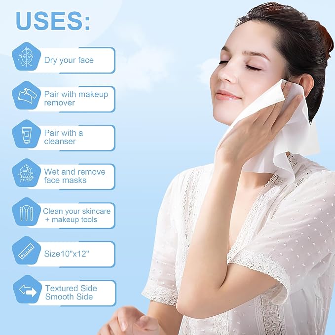 GRANNY SAYS Disposable Face Towel, Biobased Face Towelettes Disposable - Image 5
