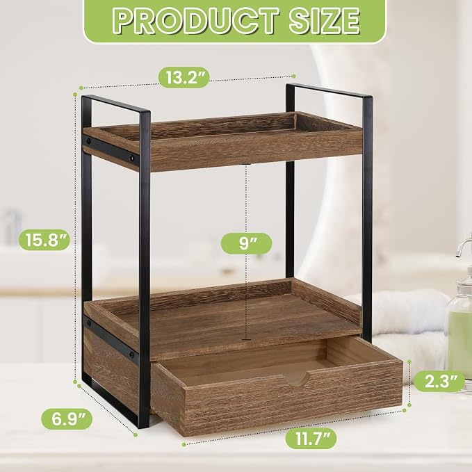 2-Tier Bathroom Organizer Countertop - Image 3