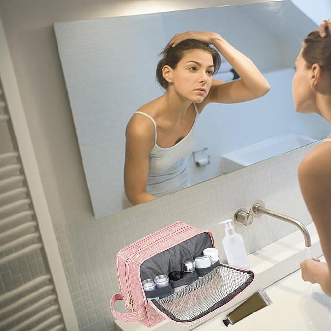 Toiletry Bag for Men Hanging Dopp Kit Water Resistant Shaving Bag Small - Image 5