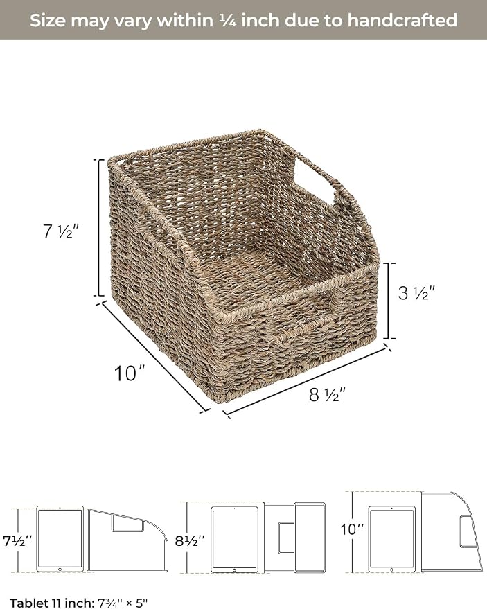 StorageWorks Wicker Baskets for Organizing, Pantry Organizers and Storage - Image 2