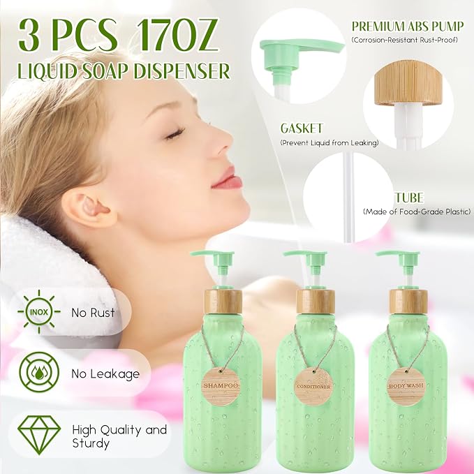 32PCS Green Bathroom Accessories Set - Image 2