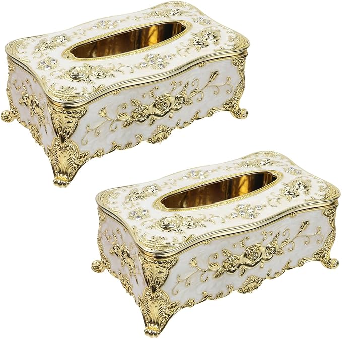 Geesatis Tissue Box Cover Tissue Box Holder Facial Tissue Paper Organizer by GeesatisToolHardware