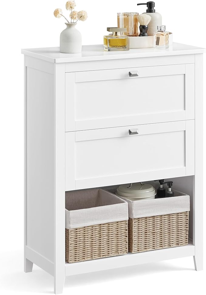 VASAGLE Storage Cabinet, Freestanding Floor Cabinet, 2 Drawers by VASAGLEbySONGMICSHOME