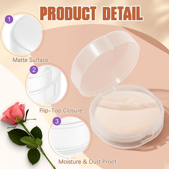 8 Pcs Portable Plastic Travel Cotton Pad Holder - Image 3