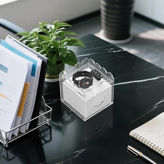 LUGUNU Acrylic Tissue Box Holder, Modern Decorative Tissue Holder - Image 2