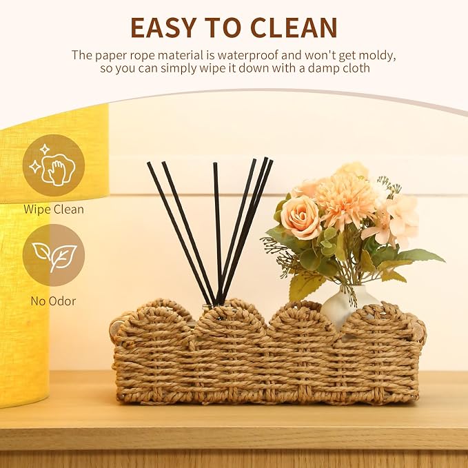 Paper Rope Storage Basket Set of 2 - Image 8