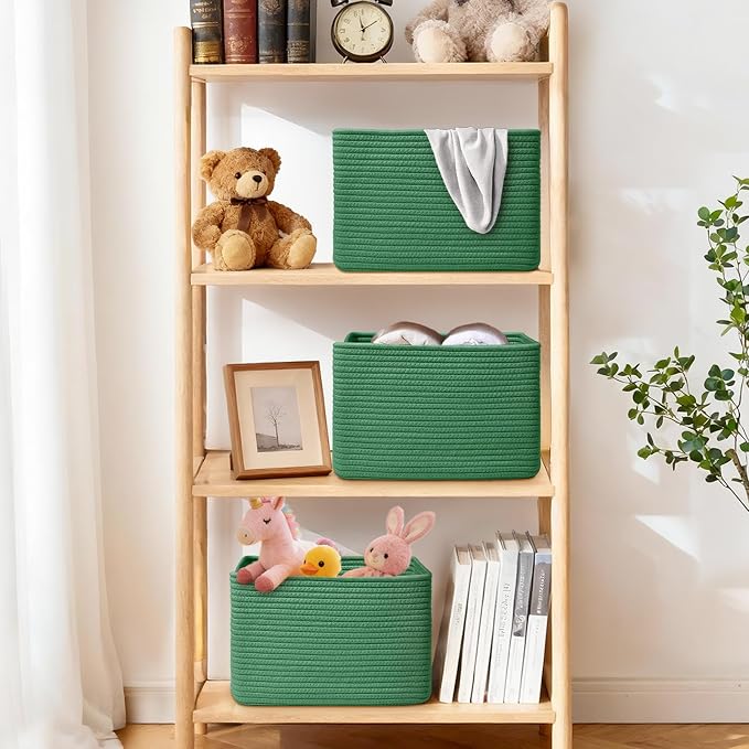 Storage Baskets for Organizing, 4 Pack Baskets for Shelves, Decorative Storage - Image 2