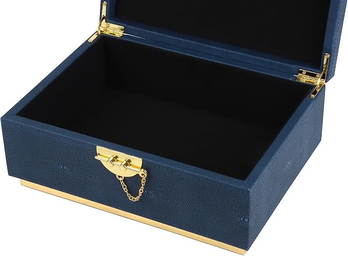 HofferRuffer Elegant Faux Leather Decorative Box, Storage Jewelry Box Organizer - Image 5
