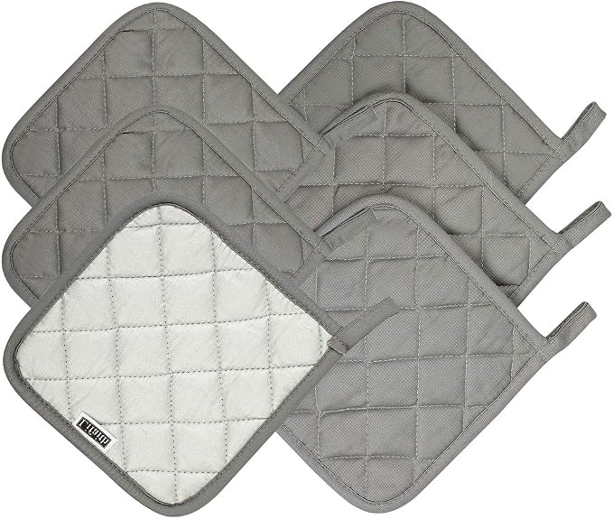 6 Pack Potholders Kitchen Pot Holders Set, Cotton Pot Holders - Image 2
