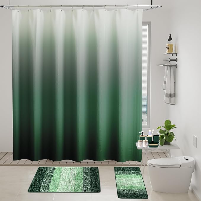 Dark Green Bathroom Accessories Set - Image 4