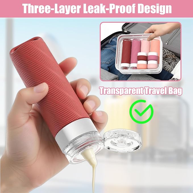 26 Pieces Travel Size Toiletries Bottles Set, Tsa Approved Leakproof Refillable - Image 3