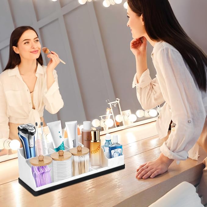Bathroom Organizer Countertop, Toothbrush and Toothpaste Holder - Image 4