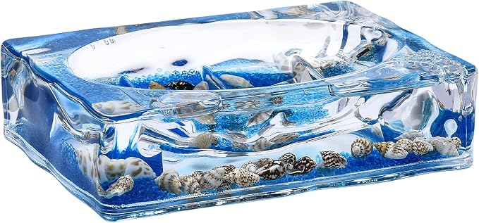 LOCCO DECOR 5 Piece Acrylic Liquid 3D Floating Motion Bathroom Vanity Accessory - Image 6