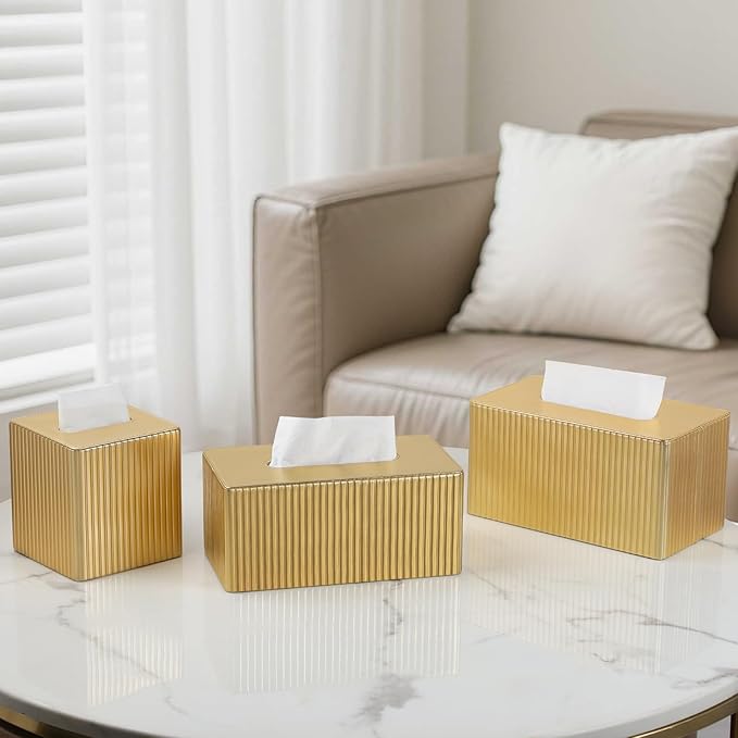 PU Leather Tissue Box Cover, Rectangle Tissue Box Holder - Image 6