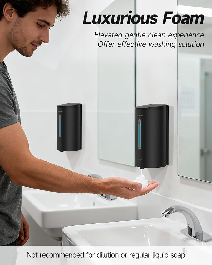 AIKE Wall Mount Automatic Foam Soap Dispenser 25 OZ Commercial Large Capacity - Image 2