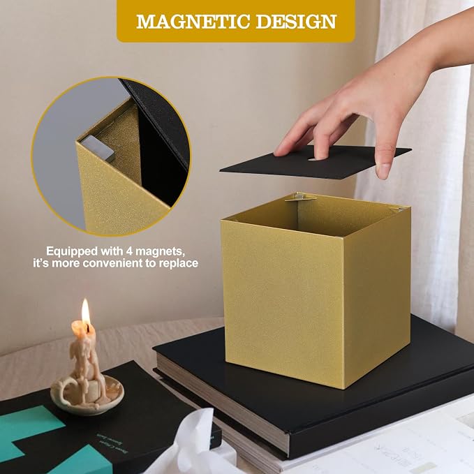 Metal Square Tissue Box lid, Modern Facial Tissue Holder - Image 3