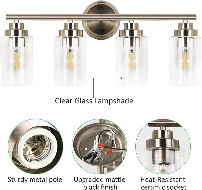 DLLT Bathroom Light Fixtures, Bath Vanity Light - Image 4