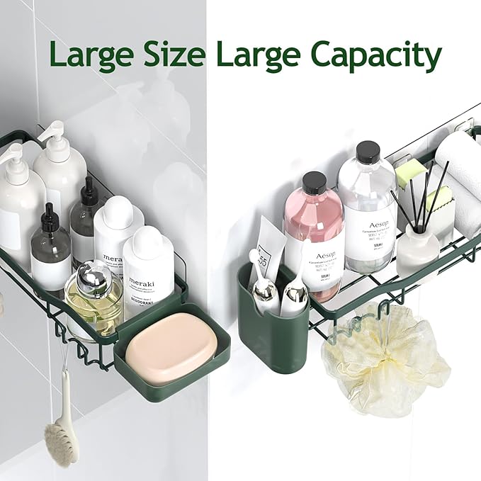 Shower Caddy Adhesive Shower Organizer 7-Pack, Rustproof Stainless Steel - Image 9