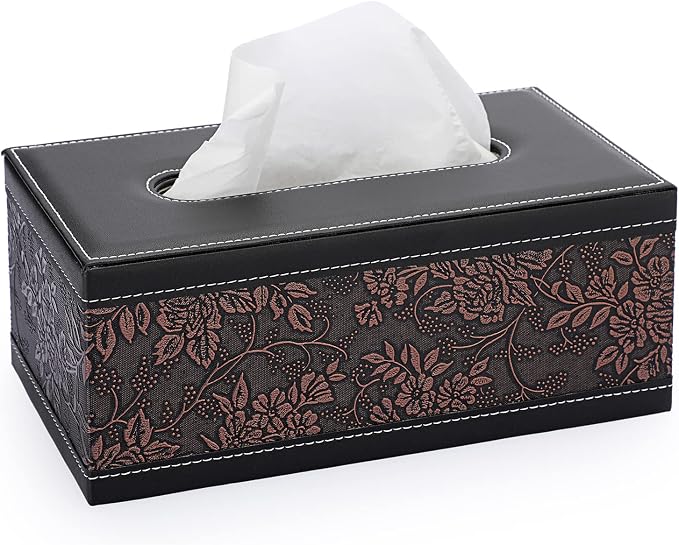 Sumnacon Tissue Box Cover Rectangule Leather Tissue Box by Sumnacon