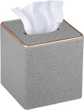 Leather Tissue Box Cover Square, Decorative Cube Tissue Box Holder by YAPISHI