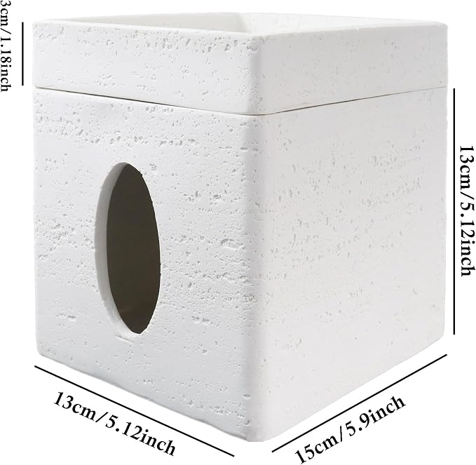 Hymmah Tray Tissue Box Cover Holder Unique Cube Design Tissue Dispenser Cover - Image 2