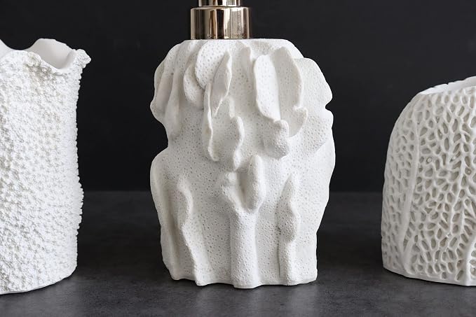 Hymmah Bathroom Accessories Set, Coral Seashell Design Toothbrush Holder - Image 3