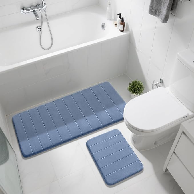 Yimobra Large Bath Mat Set 2 Piece- Super Soft Absorbent Quick Dry Memory Foam - Image 7