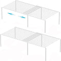 iPEGTOP Set of 2 Expandable Kitchen Cupboard Organiser, 4-Piece Adjustable by iPEGTOP