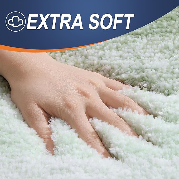OLANLY Bathroom Rug Set 2 Piece, Soft Absorbent Microfiber Bath Rug Set - Image 3