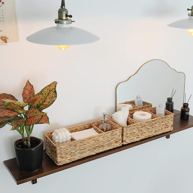 StorageWorks Wicker Basket Tank Topper, Wicker Storage Basket - Image 5