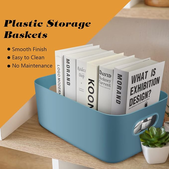OWill 7-Pack 7.2 L Plastic Storage B-ins and Baskets - Image 5