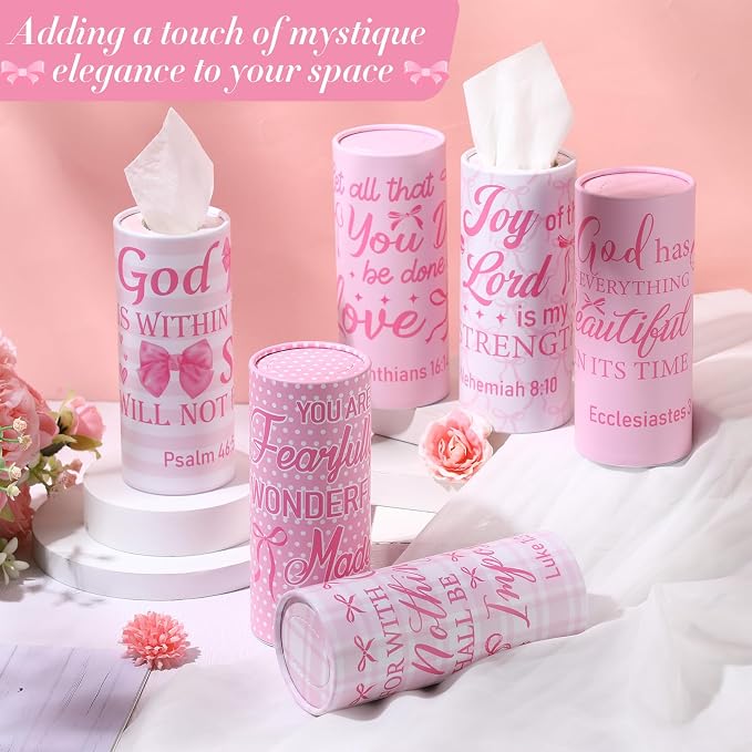 Outus 12 Pcs Christian Car Tissues Cylinder Holder - Image 5