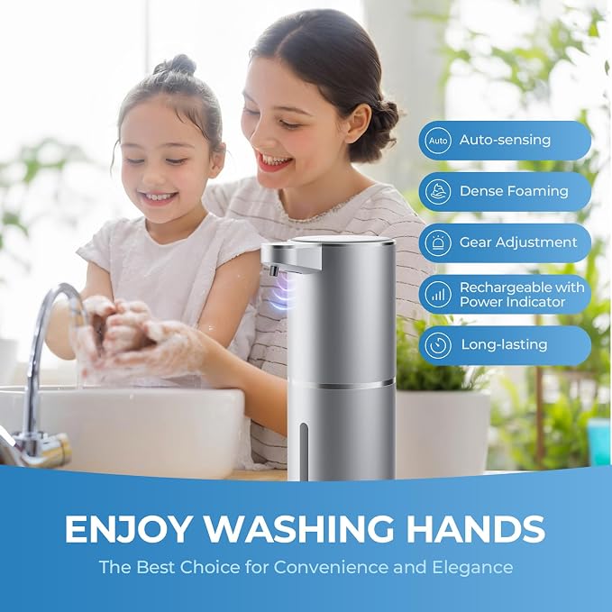 P11 Premium Space Gray Automatic Foaming Hand Soap Dispenser Touchless - Image 7