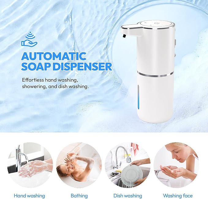 2 Pack Automatic Soap Dispenser Touchless, Liquid Hand Soap Dispenser 12.8oz - Image 7