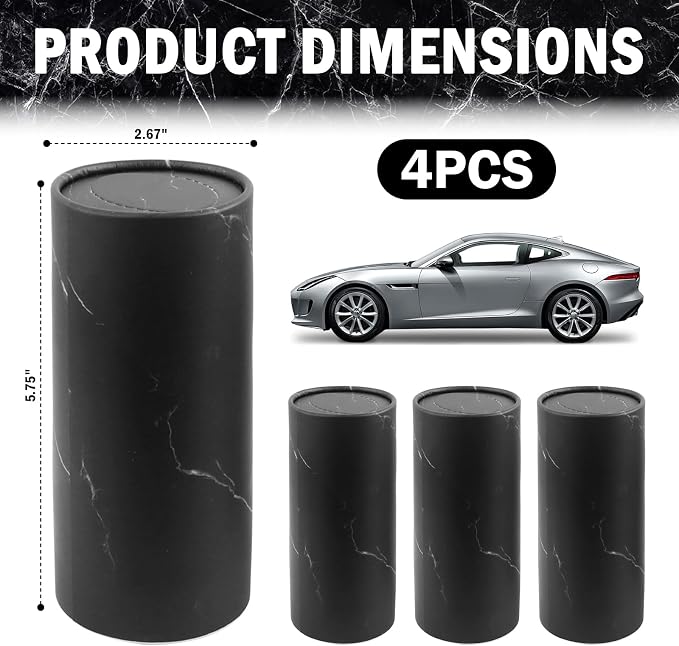 4PCS Car Tissue Holder with 50 Facial Tissue, Minimalist Round Car Tissues - Image 2