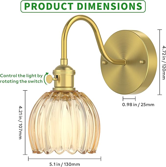 2-Pack Wall Sconces Lights Lamp - Image 3