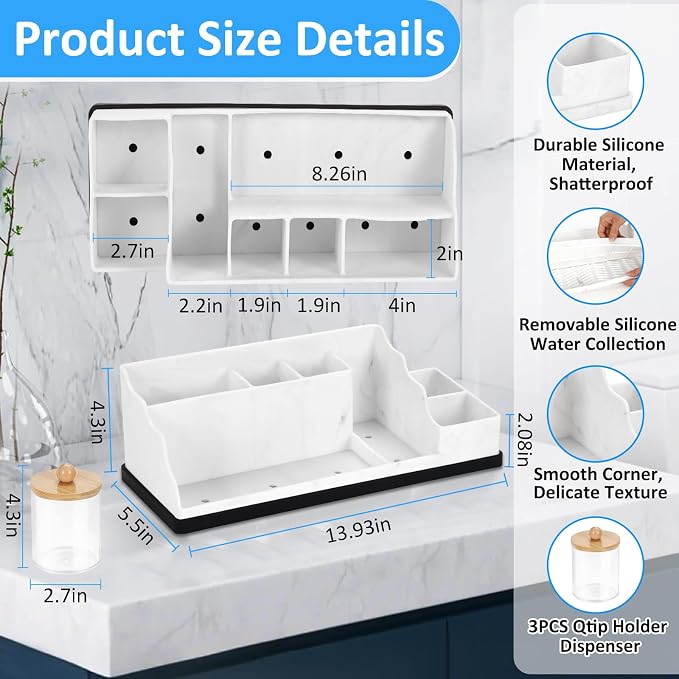 Bathroom Organizer Countertop, Toothbrush and Toothpaste Holder - Image 5