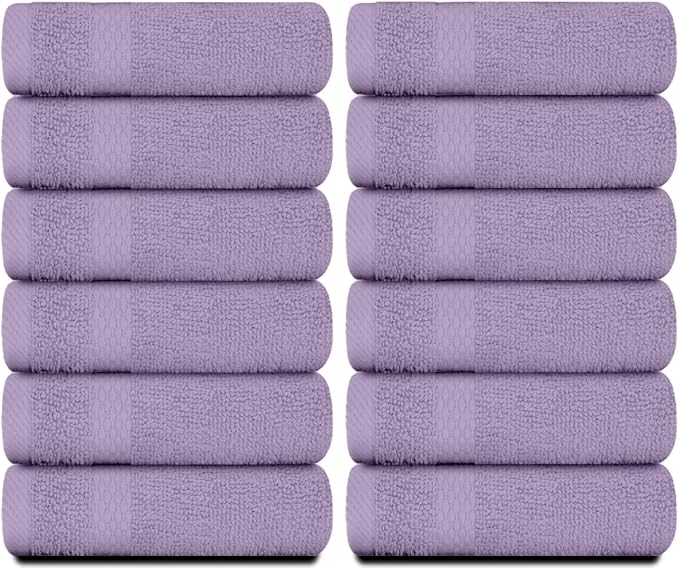 White Classic Luxury Cotton Washcloths 13x13 Inch - Image 2