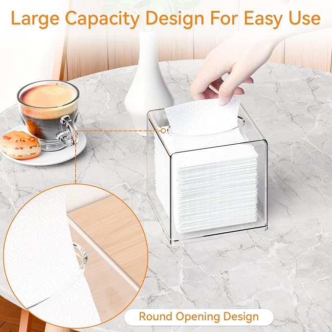 Clear Roll Tissue Box Holder - Image 4