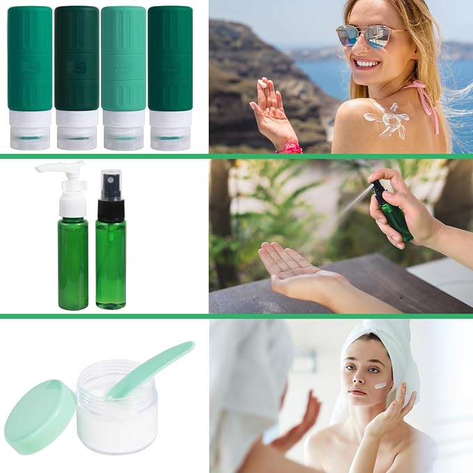 GLAMFIELDS Travel Bottles for Toiletries, TSA Approved 3.3oz Size LeakProof - Image 5