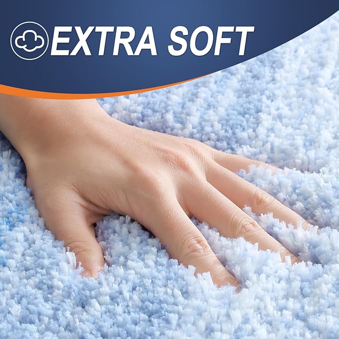 OLANLY Bathroom Rug Set 2 Piece, Soft Absorbent Microfiber Bath Mats and - Image 3
