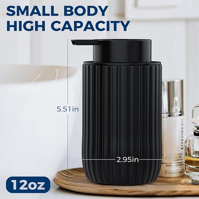 Ceramic Foaming Hand Soap Dispenser，12 oz Bathroom Soap Dispensers， Lotion - Image 2