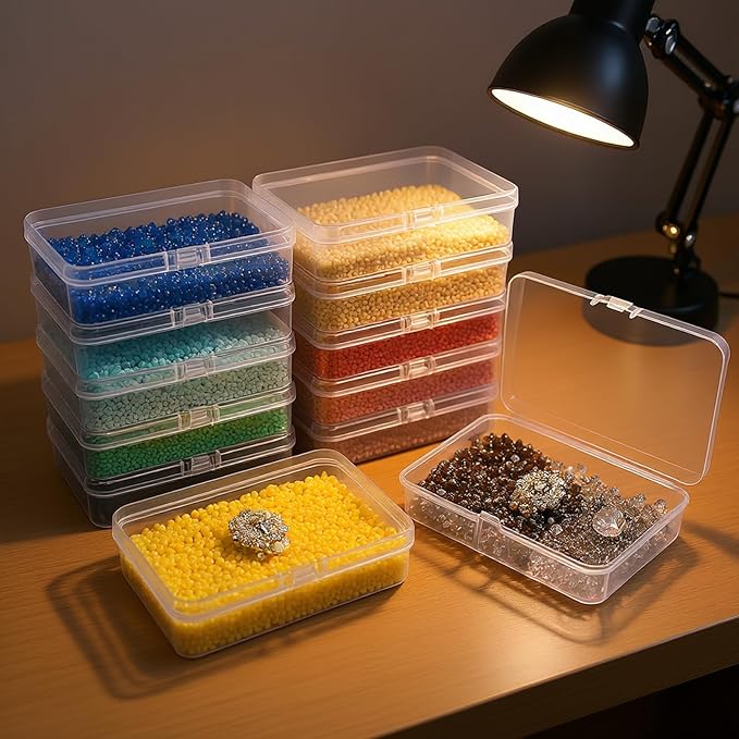 12 Pack Rectangular Clear Plastic Storage Containers Box - Image 3