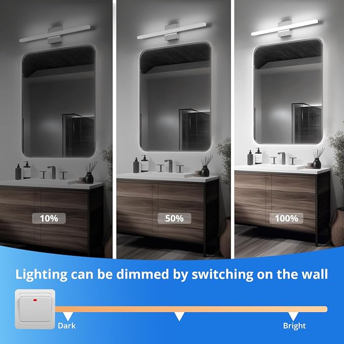 Combuh 24Inch LED Bathroom Vanity Light Bar, Color Changing 3CCT Dimmable - Image 2