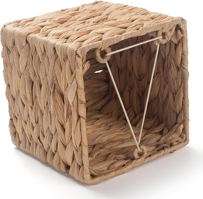 Tissue Box Cover Sqaure, Water Hyacinth Tissue Box Holder, Boho Decorative - Image 3