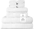 100% Combed Cotton Bathroom Towel Set of 8- 2 Bath Towels, 2 Hand Towels by VillaCelestia