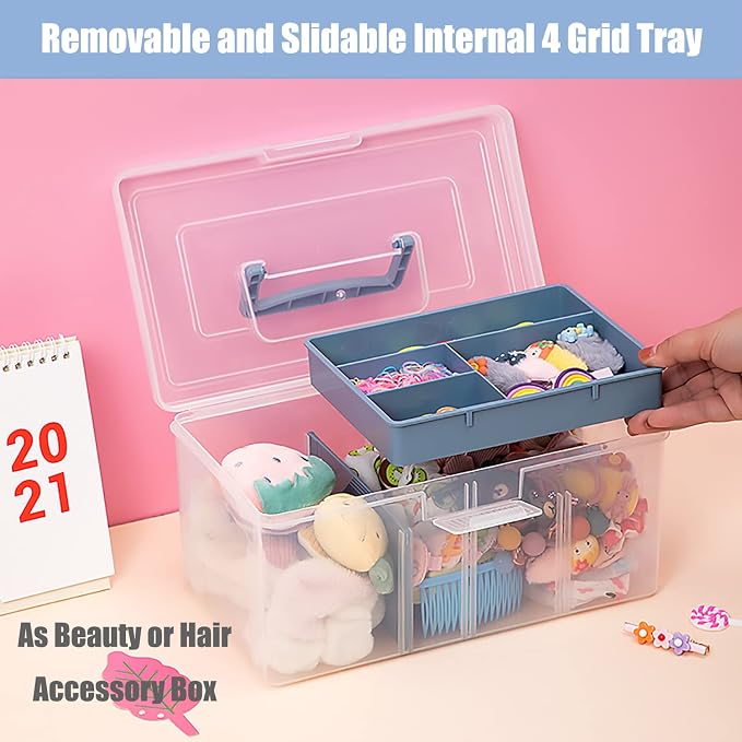 Clear Plastic Arts & Craft Supplies Organizer Box Large - Image 4